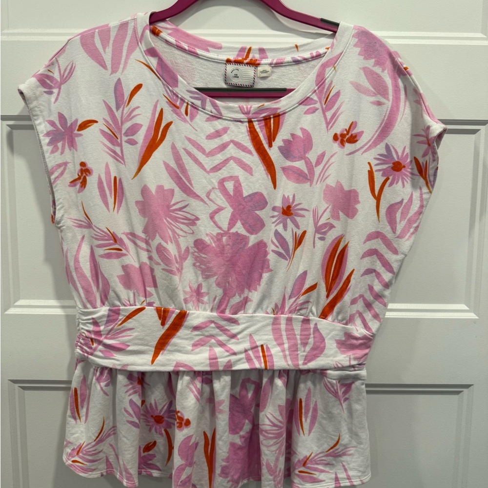 Anthropologie 9-h15 STCL Floral Print Women's Top large - Picture 3 of 10